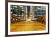 Chicago Downtown at Night-TEA-Framed Photographic Print