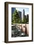 Chicago Downtown Park With Fountains-Patrick Warneka-Framed Photographic Print