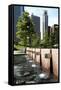 Chicago Downtown Park With Fountains-Patrick Warneka-Framed Stretched Canvas