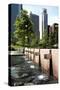 Chicago Downtown Park With Fountains-Patrick Warneka-Stretched Canvas