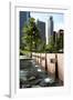 Chicago Downtown Park With Fountains-Patrick Warneka-Framed Photographic Print