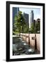 Chicago Downtown Park With Fountains-Patrick Warneka-Framed Photographic Print