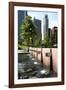 Chicago Downtown Park With Fountains-Patrick Warneka-Framed Photographic Print