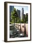 Chicago Downtown Park With Fountains-Patrick Warneka-Framed Photographic Print