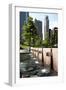 Chicago Downtown Park With Fountains-Patrick Warneka-Framed Photographic Print