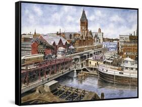 Chicago: Elevated R.R., Ca. 1896-Stanton Manolakas-Framed Stretched Canvas