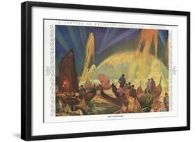 Chicago Exposition, the Fountain-null-Framed Art Print