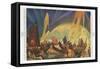 Chicago Exposition, the Fountain-null-Framed Stretched Canvas