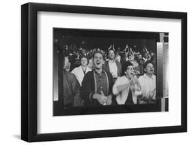 Chicago Fans Cheer White Sox at Comiskey Park-Michael Rougier-Framed Photographic Print