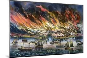 Chicago: Fire, 1871-Currier & Ives-Mounted Giclee Print