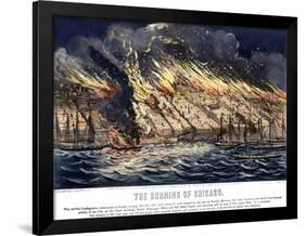 Chicago: Fire, 1871-Currier & Ives-Framed Giclee Print