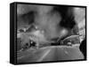 Chicago Firemen Combat Blazes During Race Riots Following Murder of Martin Luther King Jr-null-Framed Stretched Canvas