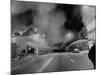 Chicago Firemen Combat Blazes During Race Riots Following Murder of Martin Luther King Jr-null-Mounted Photographic Print