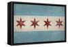 Chicago Flag-Ryan Fowler-Framed Stretched Canvas