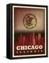 Chicago Flag-Red Atlas Designs-Framed Stretched Canvas