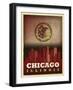 Chicago Flag-Red Atlas Designs-Framed Giclee Print