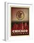 Chicago Flag-Red Atlas Designs-Framed Giclee Print