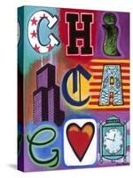 Chicago Flag-Carla Bank-Stretched Canvas