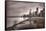 Chicago Foggy Lakefront BW-Steve Gadomski-Framed Stretched Canvas