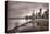 Chicago Foggy Lakefront BW-Steve Gadomski-Stretched Canvas