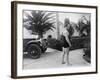 Chicago Gangster Al Capone Wearing a Bathing Suit at His Florida Home-null-Framed Photo