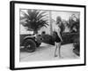 Chicago Gangster Al Capone Wearing a Bathing Suit at His Florida Home-null-Framed Photo