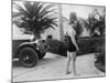 Chicago Gangster Al Capone Wearing a Bathing Suit at His Florida Home-null-Mounted Photo