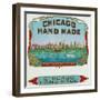 Chicago Hand Made Brand Cigar Box Label-Lantern Press-Framed Art Print