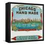 Chicago Hand Made Brand Cigar Box Label-Lantern Press-Framed Stretched Canvas