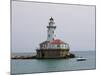 Chicago Harbor Lighthouse, Lake Michigan, Chicago, Illinois, USA-Amanda Hall-Mounted Photographic Print