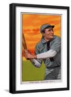 Chicago, IL, Chicago Cubs, Big Jeff Pfeffer, Baseball Card-Lantern Press-Framed Art Print