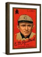 Chicago, IL, Chicago Cubs, Edward M. Reulbach, Baseball Card-Lantern Press-Framed Art Print