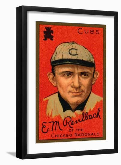 Chicago, IL, Chicago Cubs, Edward M. Reulbach, Baseball Card-Lantern Press-Framed Art Print
