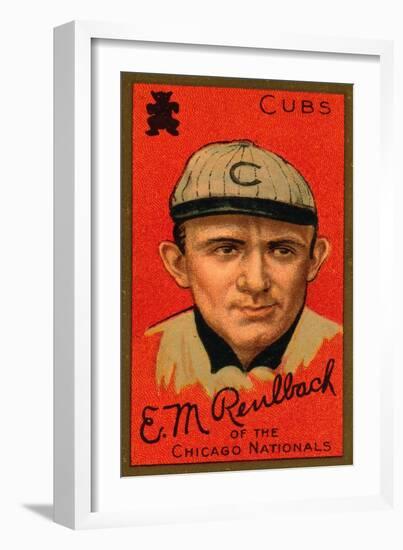 Chicago, IL, Chicago Cubs, Edward M. Reulbach, Baseball Card-Lantern Press-Framed Art Print