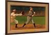 Chicago, IL, Chicago Cubs, Frank Chance, Baseball Card-Lantern Press-Framed Art Print