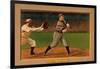 Chicago, IL, Chicago Cubs, Frank Chance, Baseball Card-Lantern Press-Framed Art Print