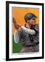 Chicago, IL, Chicago Cubs, Frank Chance, Baseball Card-Lantern Press-Framed Art Print