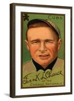 Chicago, IL, Chicago Cubs, Frank J. Chance, Baseball Card-Lantern Press-Framed Art Print