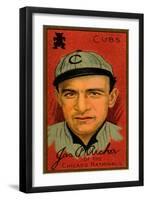 Chicago, IL, Chicago Cubs, James P. Archer, Baseball Card-Lantern Press-Framed Art Print