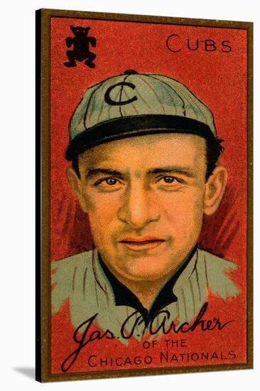 Chicago, IL, Chicago Cubs, James P. Archer, Baseball Card-Lantern Press-Stretched Canvas