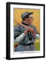 Chicago, IL, Chicago Cubs, Joe Tinker, Baseball Card-Lantern Press-Framed Art Print