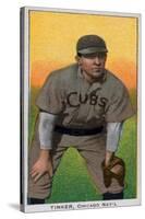 Chicago, IL, Chicago Cubs, Joe Tinker, Baseball Card-Lantern Press-Stretched Canvas