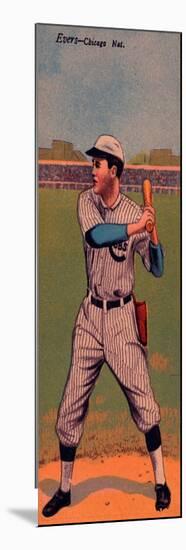 Chicago, IL, Chicago Cubs, John Evers, Baseball Card-Lantern Press-Mounted Art Print