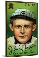 Chicago, IL, Chicago Cubs, John J. Evers, Baseball Card-Lantern Press-Mounted Art Print