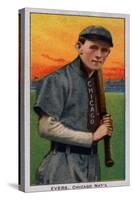 Chicago, IL, Chicago Cubs, Johnny Evers, Baseball Card-Lantern Press-Stretched Canvas