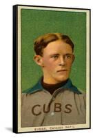 Chicago, IL, Chicago Cubs, Johnny Evers, Baseball Card-Lantern Press-Framed Stretched Canvas