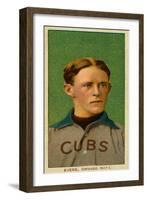 Chicago, IL, Chicago Cubs, Johnny Evers, Baseball Card-Lantern Press-Framed Art Print