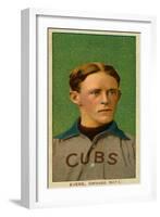 Chicago, IL, Chicago Cubs, Johnny Evers, Baseball Card-Lantern Press-Framed Art Print