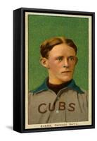 Chicago, IL, Chicago Cubs, Johnny Evers, Baseball Card-Lantern Press-Framed Stretched Canvas
