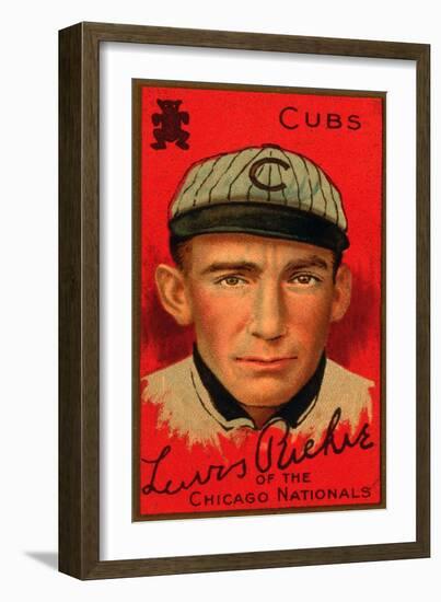 Chicago, IL, Chicago Cubs, Lewis Richie, Baseball Card-Lantern Press-Framed Art Print